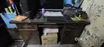 Long Computer table with storage