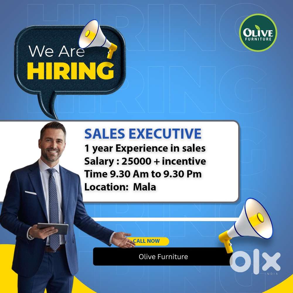 Sales Executive with sales experience for Mala