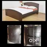 New 5*6 queen wooden double cot+mattress 9999 free delivery