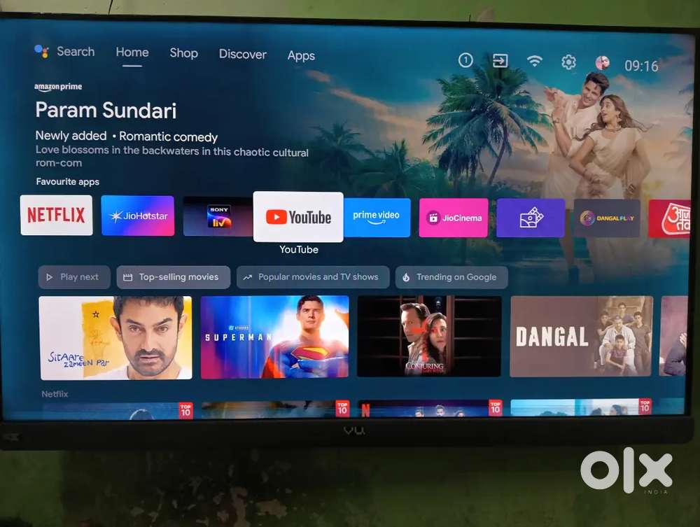 Vu action cinema series 55 inches 4K LED TV 100 watt sound bar speaker