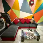 Sell  L size sofa set with centre table