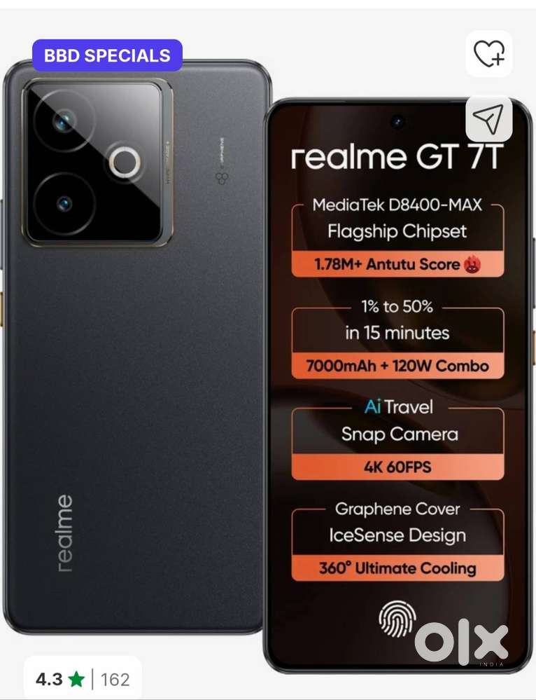 Realme gt 7t r 12 s512 nice set