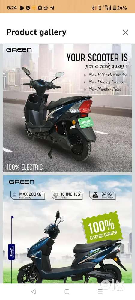 It's a EV scooty of green Invicta
