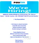 PAYTM ON ROLL JOB  -FIELD JOB (FSE)