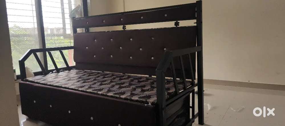 Sofa cum bed, 3 months used, like new, and 2 mattresses with cover.