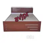 New wooden double bed with storage box