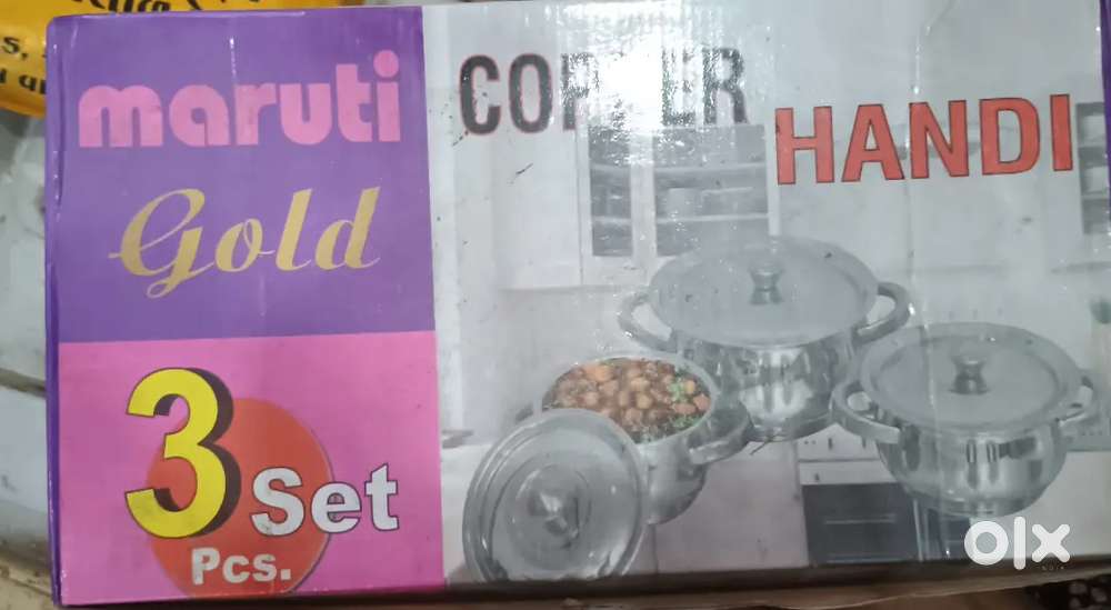 Mikhvaas box, 3 pieces handi set (2), Castrol,Glass bowl