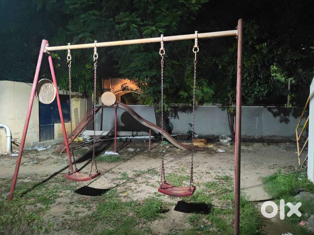 Children park swing and slide