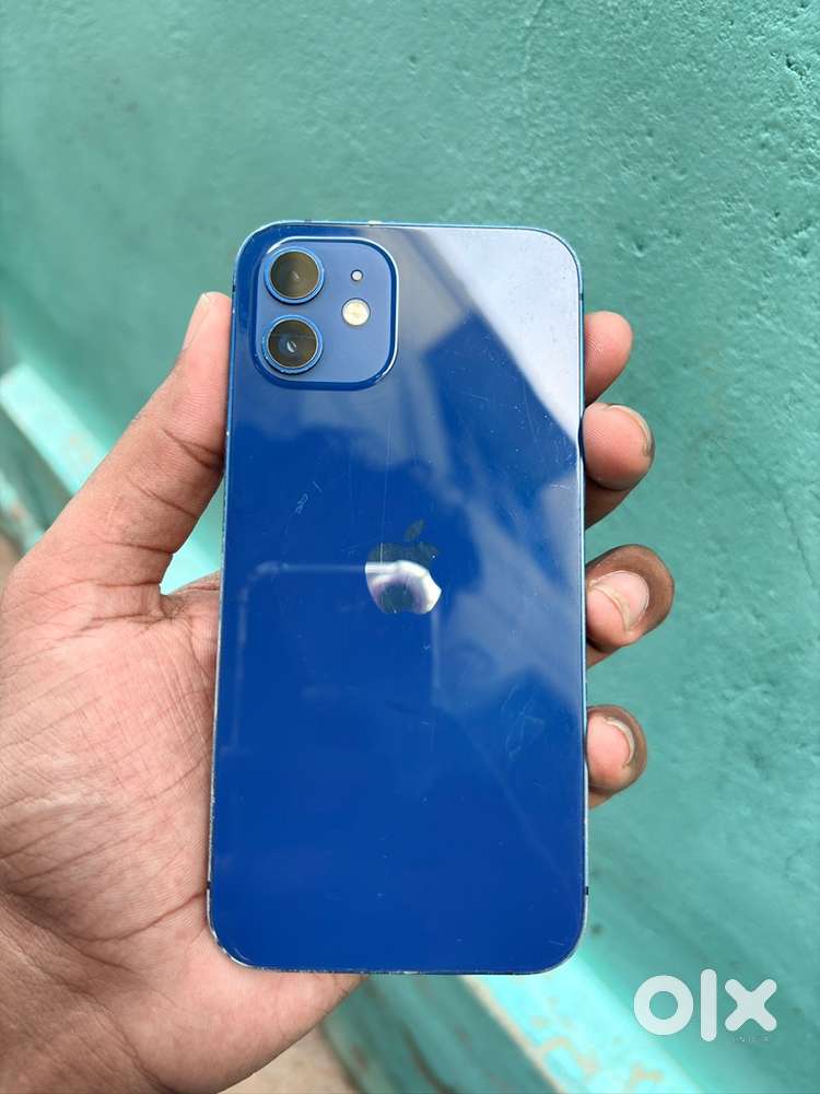 Iphone 12 blue 128 gb battery healt 77% body scrates only