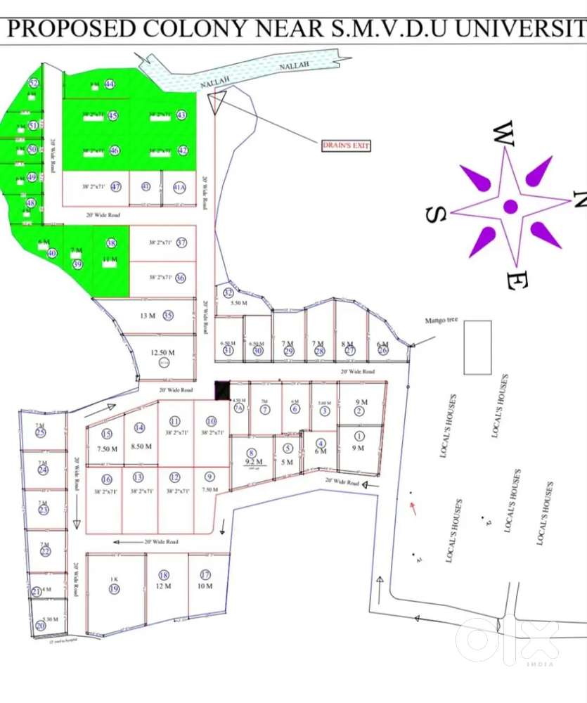 Plots for sale near Narayna hospital and SMVDU university