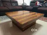 Solid Sheesham Wood Square Center Coffee Table