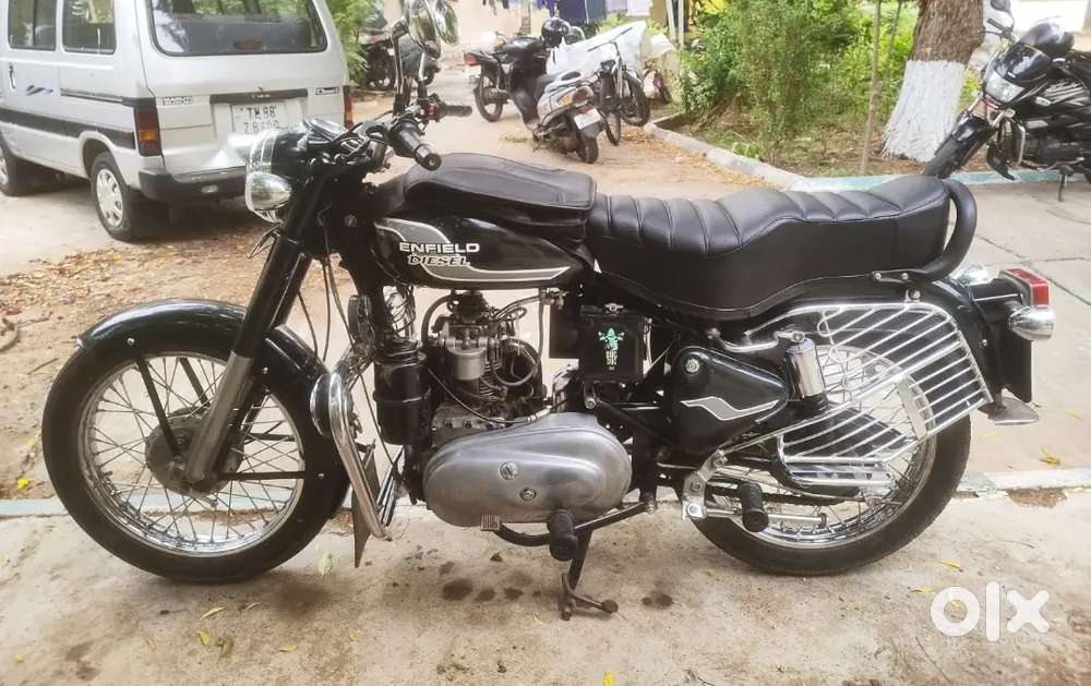 It is a  Diesel bullet,  it gives per litre 65 kms,