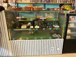 Pastry and cake display counter