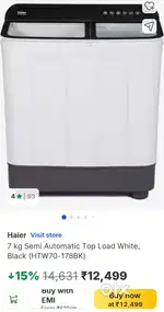 Haier 7KG Semi-Automatic Washing Machine. Almost New!