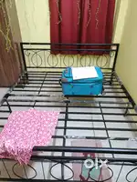 King size metal bed .