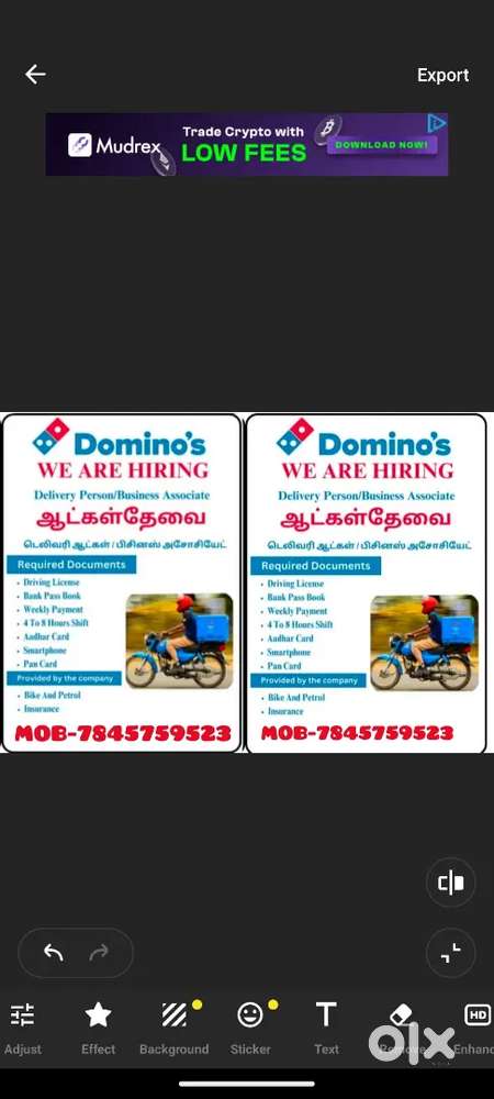 Domino's Pizza delivery partner