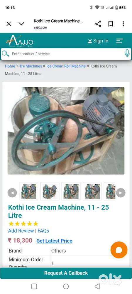 Shofty ice cream machine with motor crompton company ka hai
