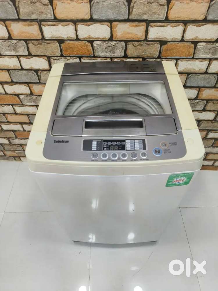 Grey and white colour turbodrum 6.5kg top load fully automatic washing