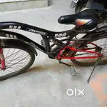 Red and black clour bicycle newly purchased