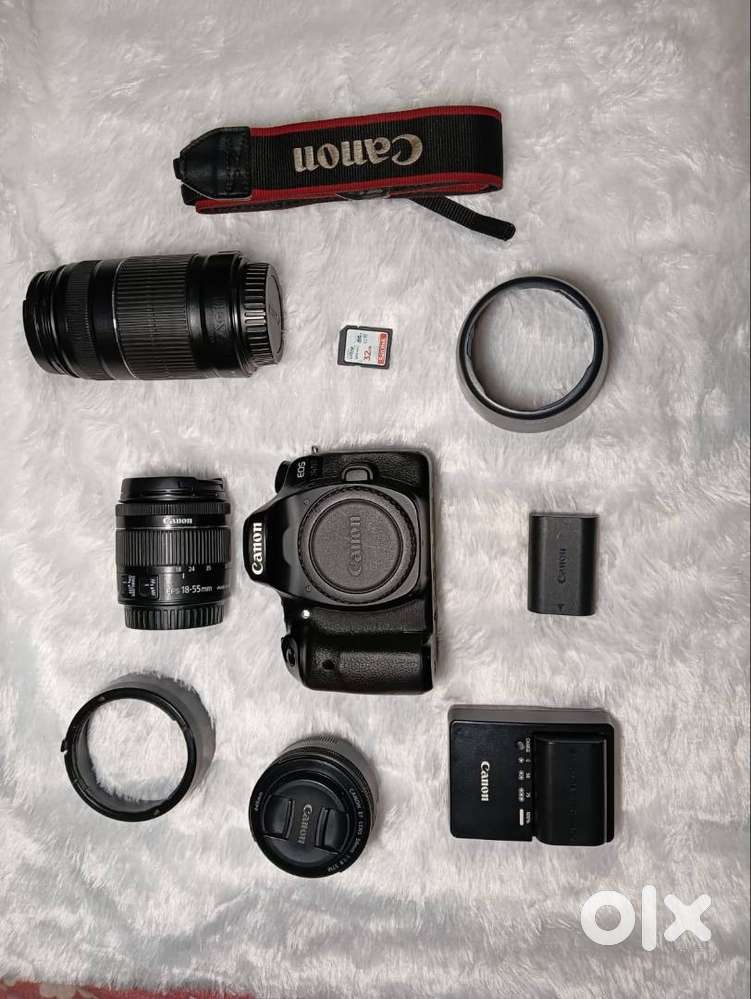 Canon EOS 80D DSLR Camera Body with 3 Lens & double battery
