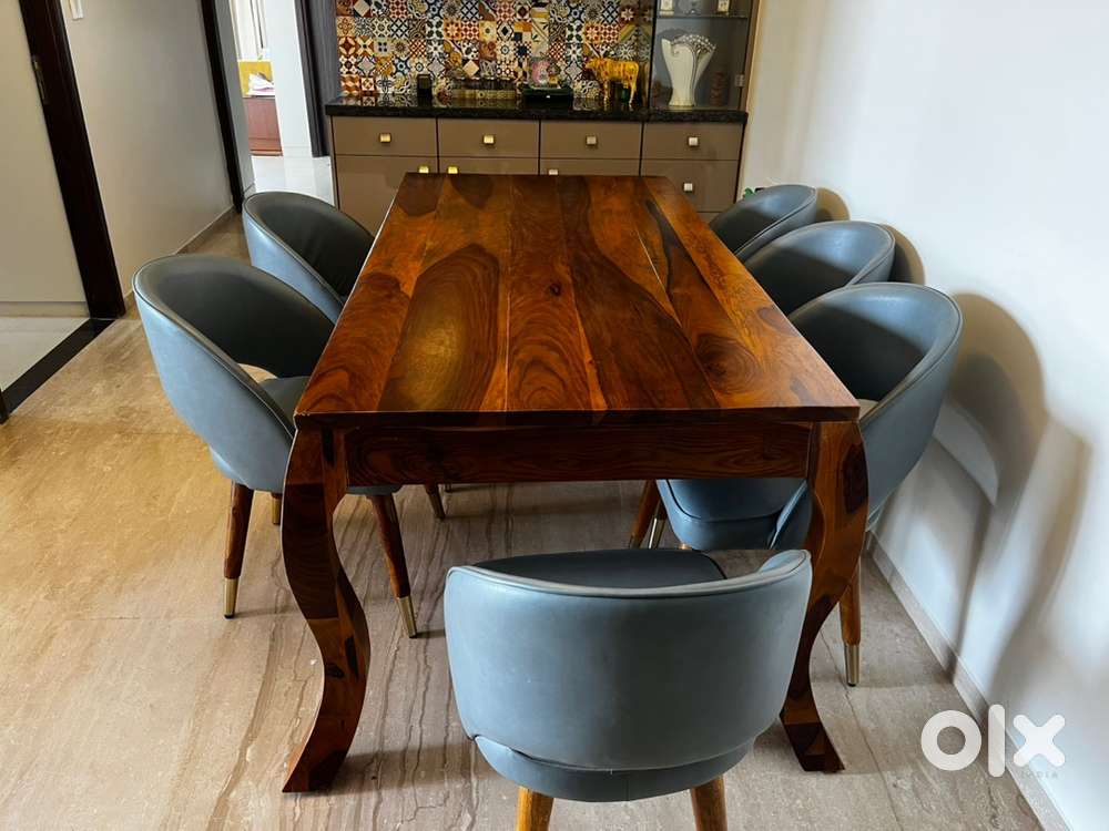 Wooden Dining Table with Chairs
