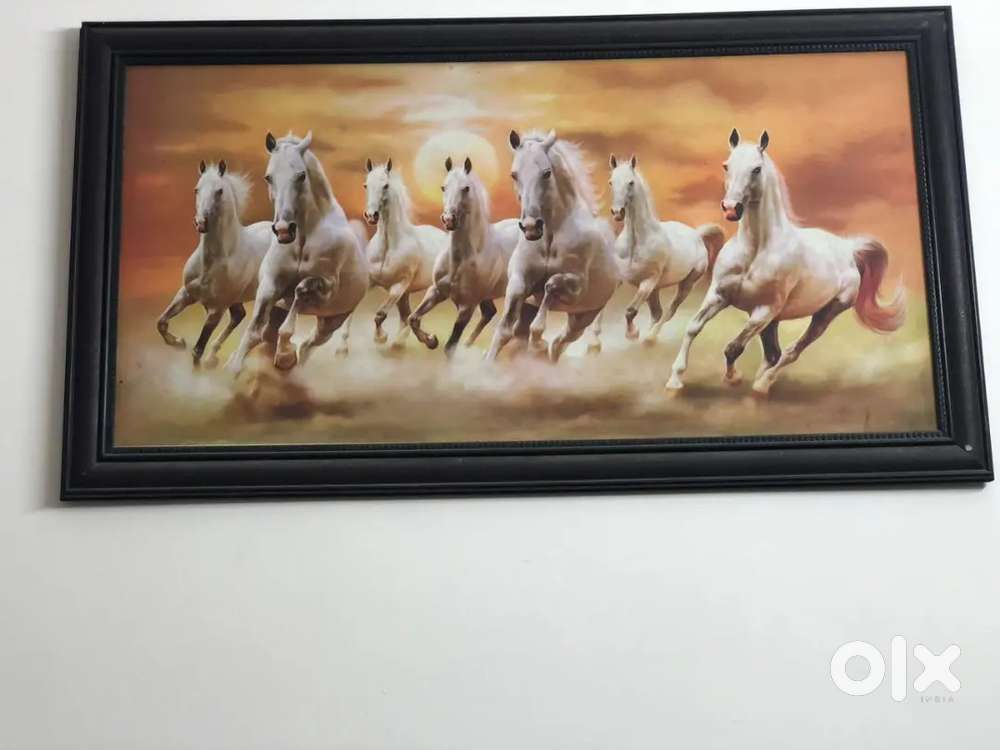 Here are some caption ideas for selling a photo frame with 7 horses: