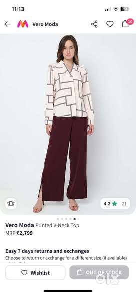 Vero moda top for women