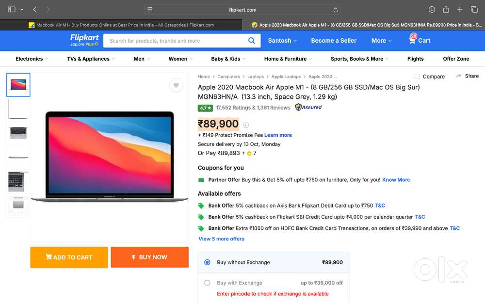 MacBook Air m1 2020 model