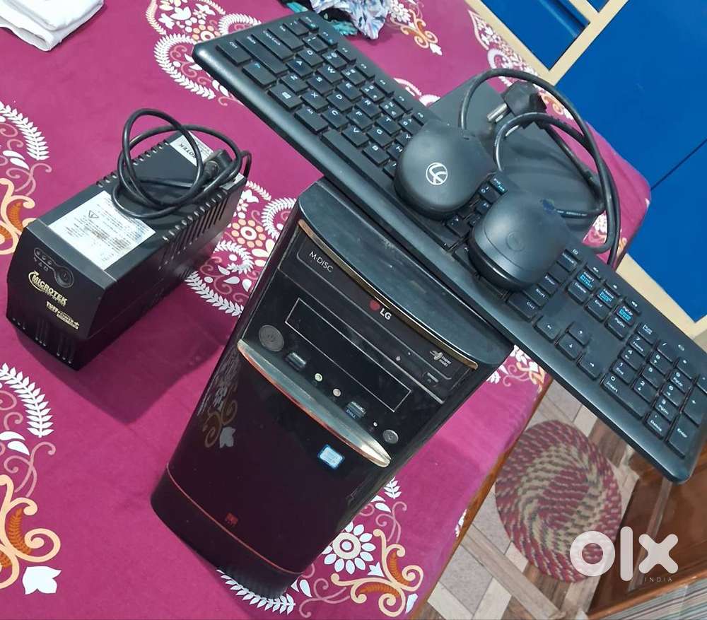 Assembled CPU-DELL wireless keyboard/mouse, Microtek UPS, Windows 11 H