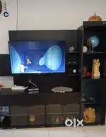 TV CABINET WITH STORAGE IN EXCELLENT CONDITION