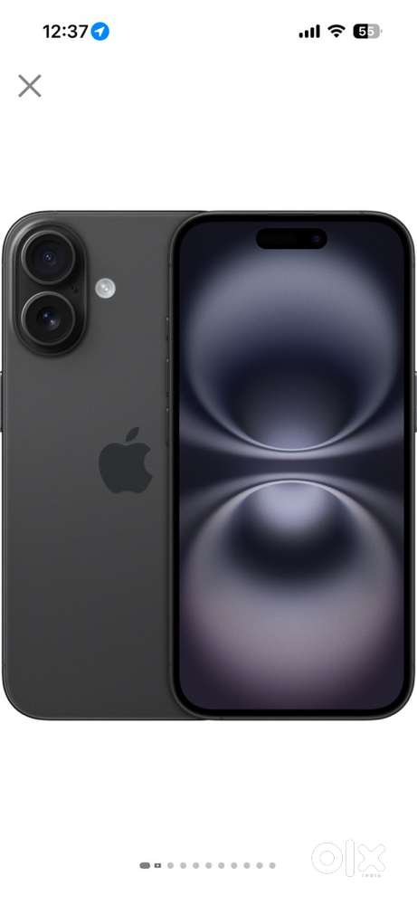Iphone 16 box pack with 1 year company warrenty in black colour indian
