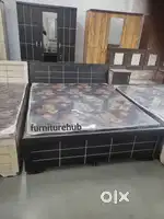 Latest queen size double bed with 3 door cupboard