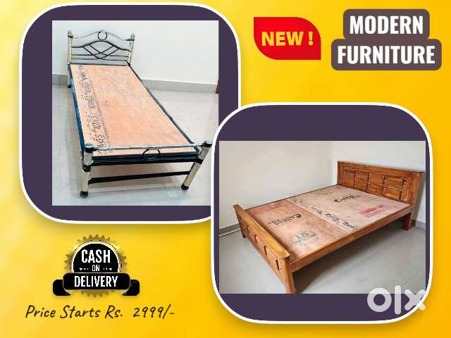 Hostel cot Bed Steel Cot sale Mattress Wooden cot bed # WS010