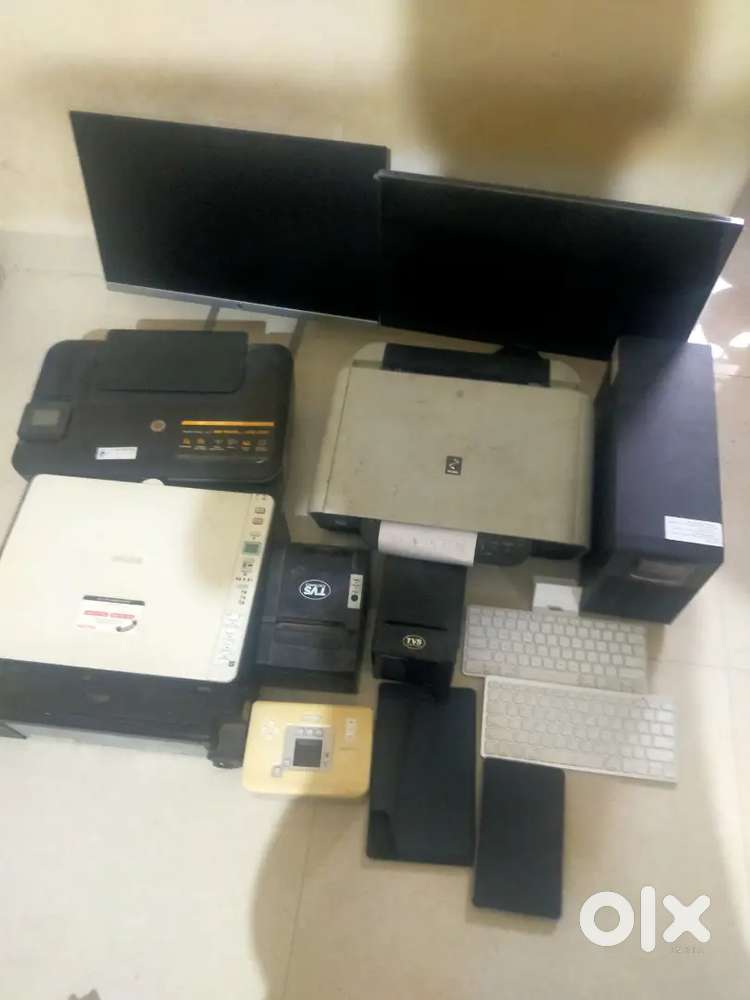 Monitor printer keyboard set