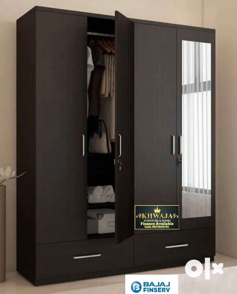 Khwaja furniture. Luxury 4 Doors Wardrobe (Bajaj finance Available)