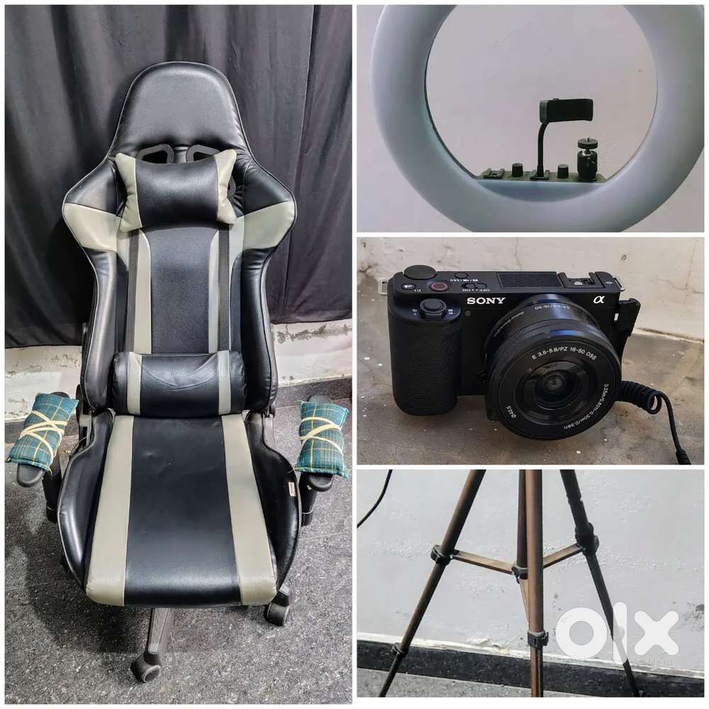 (SONY ZV-E-10 CAMERA) gaming chair.Not scratch,New CAMERA.1 month used