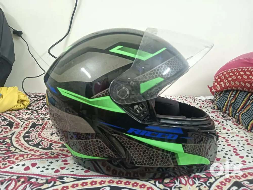 Breeze Dx Ricco Dull Black Neon Green Helmet