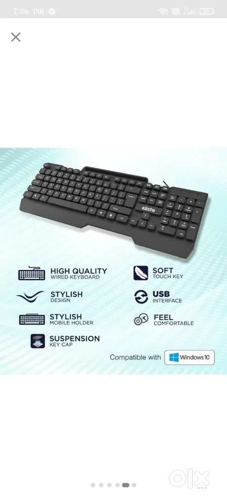 Elista ELS WK-711 Wired USB Standard Multi-device Keyboard