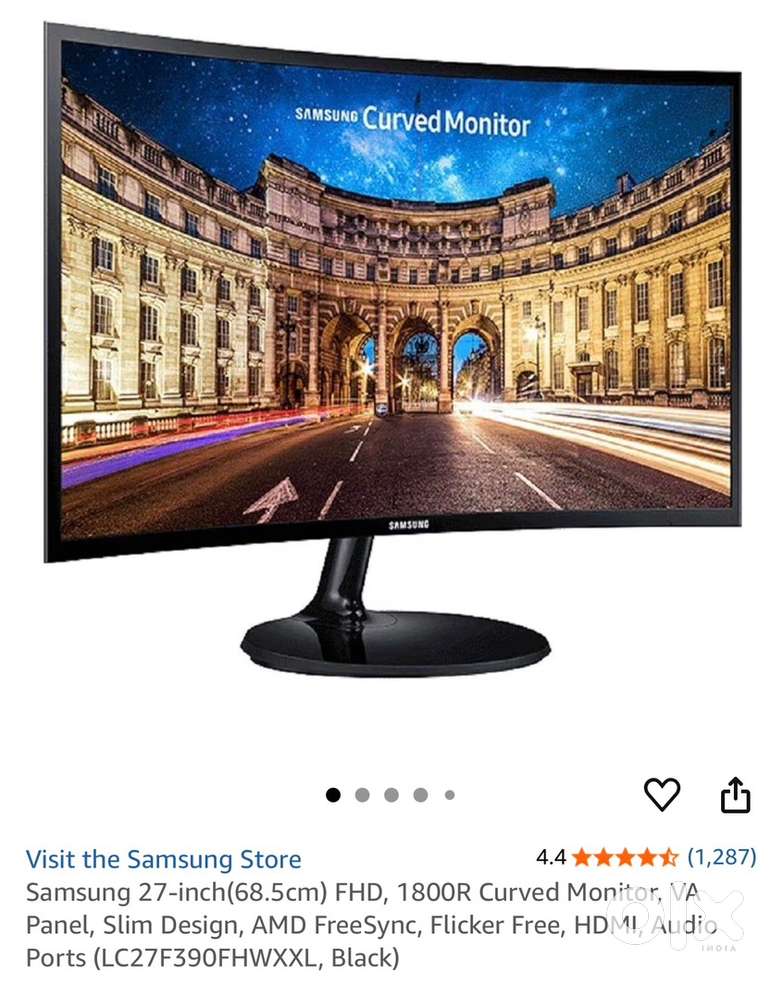 Excellent Quality Samsung Curved Monitor 27 Inches
