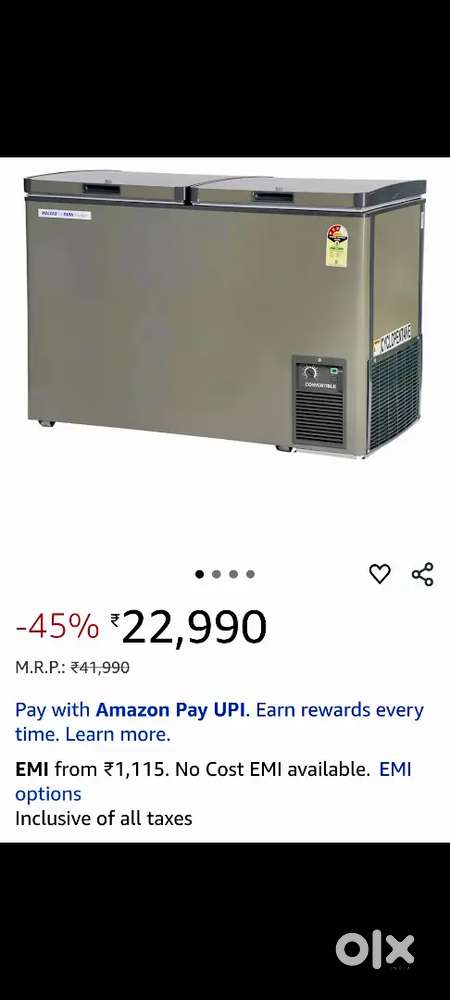 4 month old freeze,only 19000 rupees, Tata voltas 320 liter freeze,