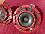 Red grill HELLA 12v High tone Car horn 1set sale