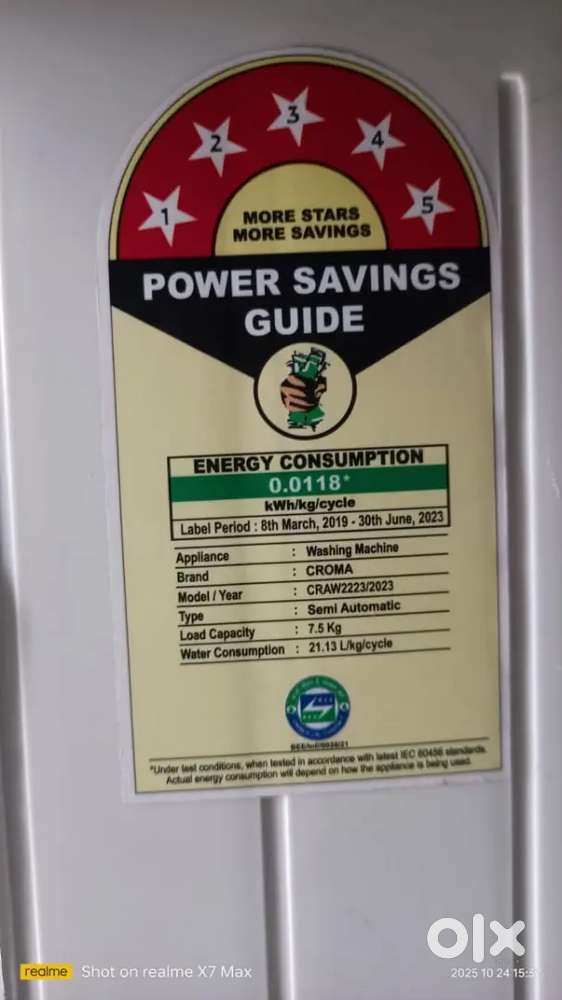 7.5kg Croma Washing Machine