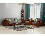 Solid sheesham wood sofa set 5 seater
