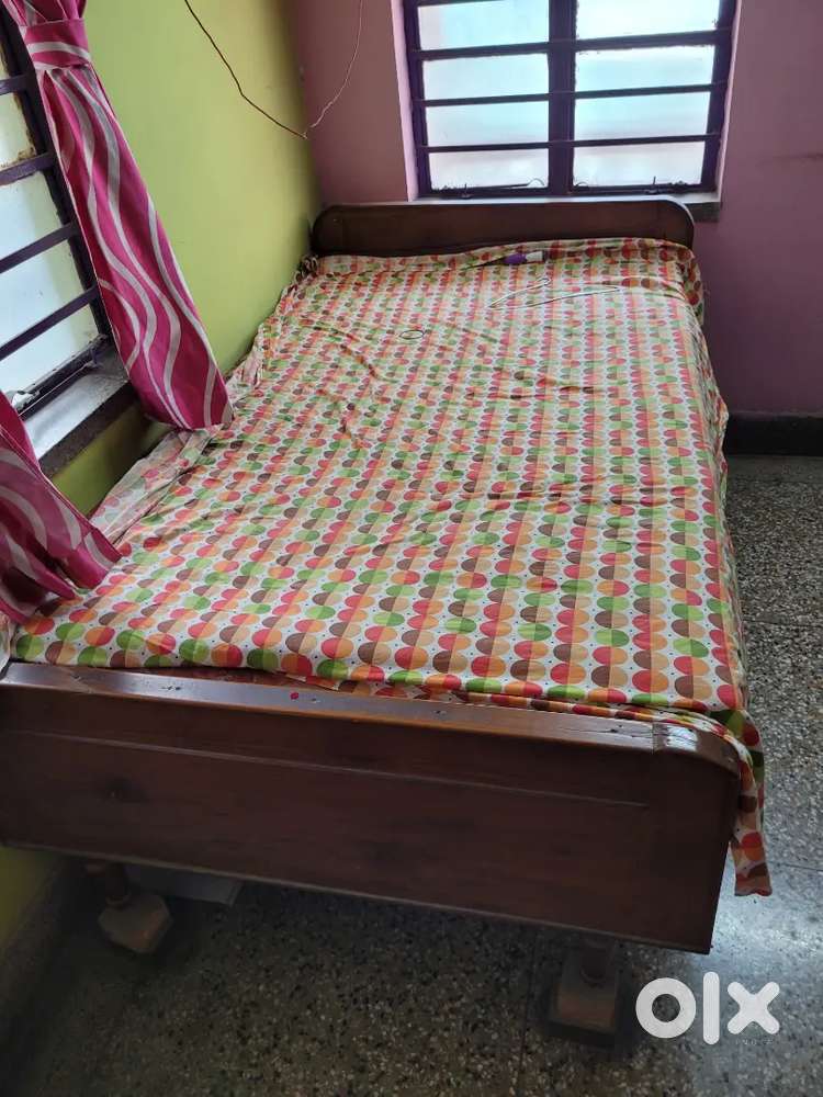Single Segun wood bed with mattress