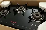 Preethi Luxe Glass Top 3 Burner Gas Stove – Good Condition