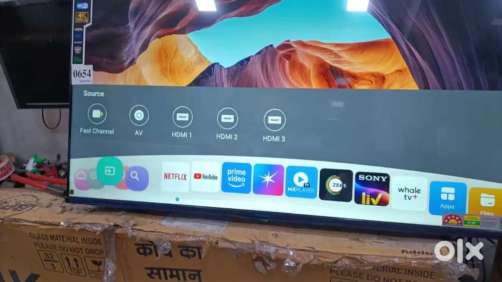 40 inch smart android frameless led tv 600 free channel voice remote