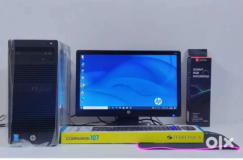 Core i3.6th/ 8gb ram / 256 gb ssd / 500 gb storage/ 19inchs monitor