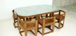New wooden dining table with chairs at limited period offer