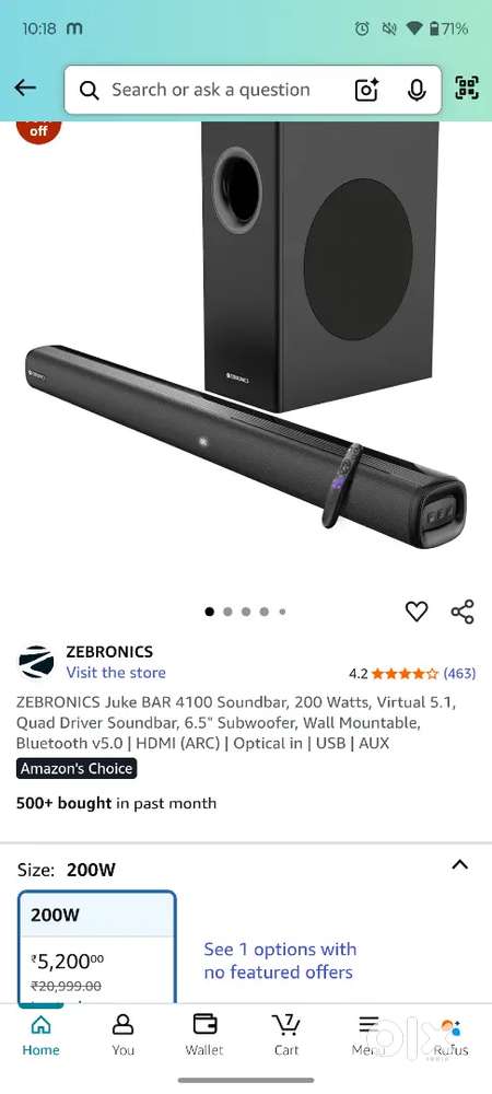 Zebronics sound bar