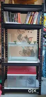 Iron shelf with adjustable rack